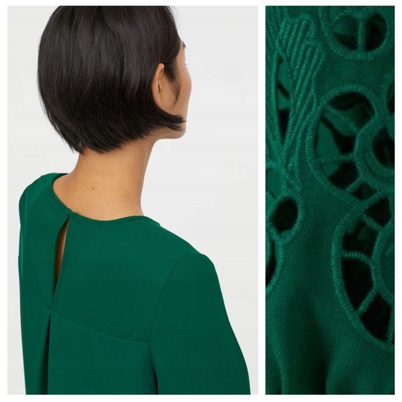 H&M Green Eyelet Dress - Picture 4 of 8